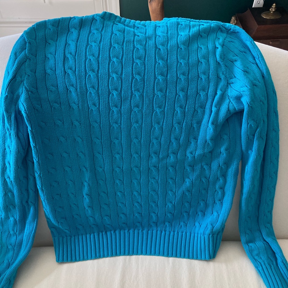 Ralph Lauren crew neck sweater. Women’s L Turquoise